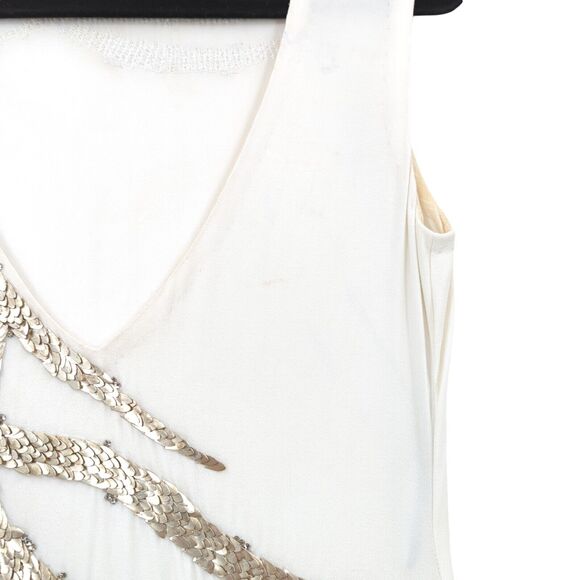 Oscar de la Renta Women 10 Spring 2013 Runway Gown Dress White Black FLAWS - Picture 10 of 16